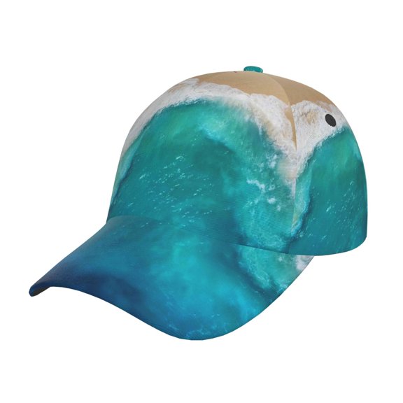 Rateoe Beach Pattern Baseball Cap Outdoor Cap Mountain Dad Hat - Unstructured Soft Cotton Cap-Adjustable UV Protection Cap