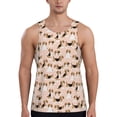 thumbnail image 1 of Rateoe Beagle Dog On Brown Pattern Sleeveless Gym Shirt Muscle Tee Breathable Workout Shirt Slim-Fit Tank Quick Dry Fit Muscle Tank Top Bodybuilding Sleeveless T Shirt-Large, 1 of 7