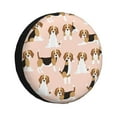 thumbnail image 1 of Rateoe Beagle Dog On Brown Pattern Tire Cover Wheel Protectors Weatherproof Wheel Covers Universal Fit for Trailer Rv SUV Truck Camper Travel Trailers Accessories-14 inch, 1 of 6