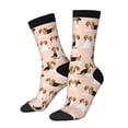 thumbnail image 1 of Rateoe Beagle Dog On Brown for Women Casual Calf Socks - Cute Crew Socks - Thin Soft Above Ankle Socks Size 5-11, 1 of 6