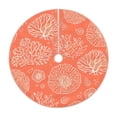 thumbnail image 1 of Rateoe Beautiful Corals Pattern Christmas Tree Skirt with Ties , Christmas Tree Decorations, Farmhouse Christmas Decor Xmas Holiday Decorations-30", 1 of 6