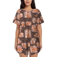 thumbnail image 1 of Rateoe Beautiful Fox Pattern Women's Short-Sleeved Pajama Set - 2 Piece Soft and Lightweight Sleepwear Set-X-Large, 1 of 7