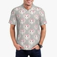 thumbnail image 1 of Rateoe Beautiful Rabbit1 Pattern Men's Short Sleeve Polo Shirts, Golf Polo Shirts Short Sleeve Performance Moisture Wicking Dry-4X-Large, 1 of 6
