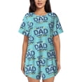 thumbnail image 1 of Rateoe Best Dad Ever Pattern Women's Short-Sleeved Pajama Set - 2 Piece Soft and Lightweight Sleepwear Set-XX-Large, 1 of 7