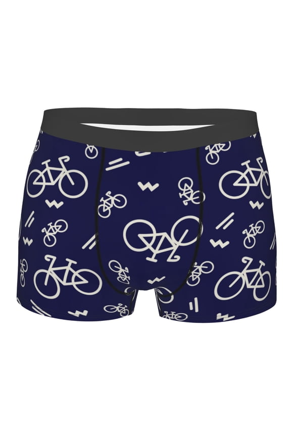 Bicycle1 Mens Boxer Briefs Poly Spandex Performance Boxer Briefs Underwear Hem Boxer Briefs - Large