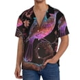 thumbnail image 1 of Rateoe Bird4 Print Mens Front Pocket Hawaiian Shirts Casual Shirts Short Sleeve Button Down Beach Tropical Shirts-3X-Large, 1 of 5