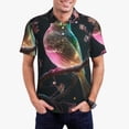 thumbnail image 1 of Rateoe Bird5 Pattern Men's Short Sleeve Polo Shirts, Golf Polo Shirts Short Sleeve Performance Moisture Wicking Dry-XX-Large, 1 of 6