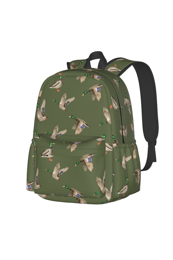 Birds Wild Ducks Pattern Student Backpack,Backpack for School,Lightweight Bag,Travel Backpack,Outdoor Backpack,Large Capacity Backpack