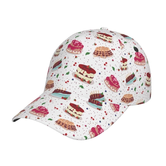 Rateoe Birthday Cake Pattern Baseball Cap Outdoor Cap Mountain Dad Hat - Unstructured Soft Cotton Cap-Adjustable UV Protection Cap