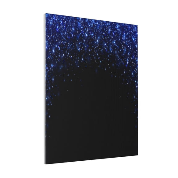 Rateoe Black Blue Glitter Sparkles Pattern Decorative Picture – Unique Modern Wall Art, Ready-to-Hang Canvas Print for Home (Vertical)
