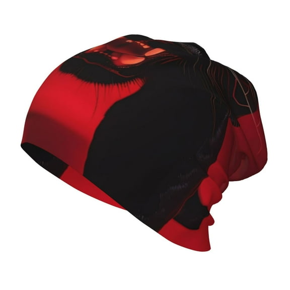 Rateoe Black Panther Red Background Kids Beanie Warm Knit Beanie Hats Boys Girls Winter Hat Soft Slouchy Hats for Kids