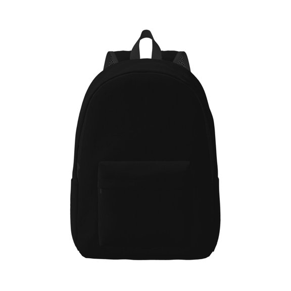 Rateoe Black Pattern Canvas College Laptop Backpack,Travel Daypack,Durable Rucksack Travel Notebook Bag School Backpack Book Bag for Men Women-Small
