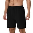thumbnail image 1 of Rateoe Black Pattern Men’s Swim Shorts with Compression Liner – Double-Layered Quick-Dry Swimwear, Comfortable & Stretchy Beach Shorts-Small, 1 of 6