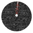 thumbnail image 1 of Rateoe Black Scientific Print Christmas Tree Skirt 36" for Xmas Holiday New Year Party Circle Tree Mat Ornaments Decoration, 1 of 7