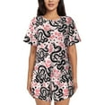 thumbnail image 1 of Rateoe Black Snake for 2 Piece Short Sleeves Pajama Sets Casual Lounge Sleepwear Ladies Pjs Sets with Pocket-X-Large, 1 of 6