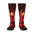 thumbnail image 1 of Rateoe Black Spider Web With Spiders Pattern Women’s Knee High Crew Socks,Trouser Socks Comfortable, Breathable, Moisture-Wicking and Soft, 1 of 6
