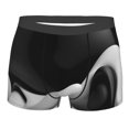 Rateoe Black White Fluid Sculpture Mens Boxer Briefs Poly Spandex