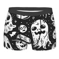 thumbnail image 1 of Rateoe Black White Spooky Ghosts Mens Boxer Briefs Poly Spandex Performance Boxer Briefs Underwear Hem Boxer Briefs - XX-Large, 1 of 8