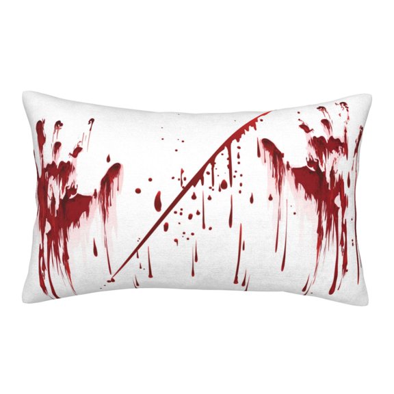 Rateoe Bloody Hand Pattern Pillow Covers with Invisible Zipper(Pillows are not Included) Standard Pillowcases-14"x20"