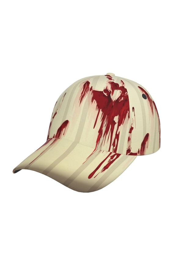 Bloody Hand1 Pattern Mens Baseball Cap Adjustable Curved Brim Hat, Soft Cotton Sports Cap for Outdoor, Casual, and Everyday Wear, Comfortable & Breathable