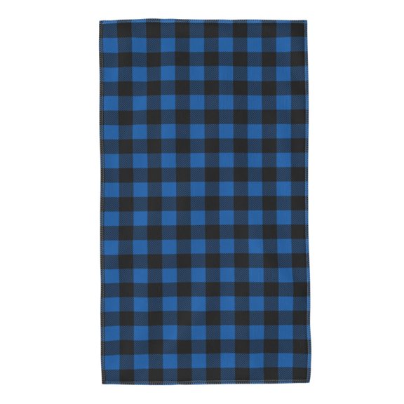 Rateoe Blue Black Plaid Pattern Microfiber Towel, Beach Towel, Pool Towel, Quick-dry Travel Towel, Soft and Plush towel, Absorbent Towel-27.5x16 Inch