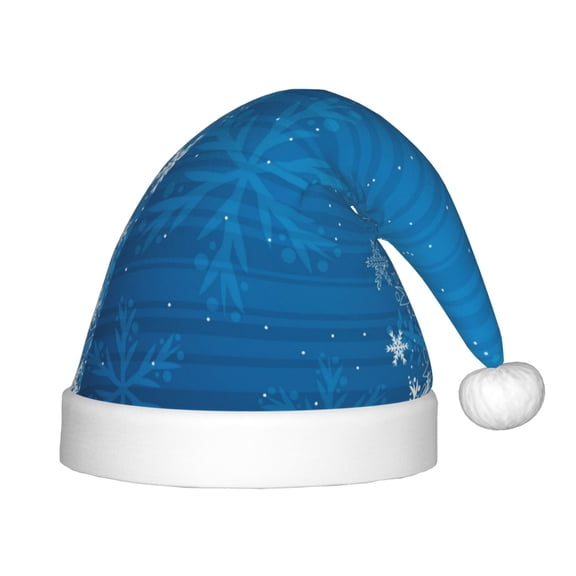 Rateoe Blue Christmas Santa Hat Confortable Christmas Hat for Christmas Party Favors Fit for Kids
