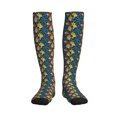 thumbnail image 1 of Rateoe Blue Floral Compression Socks for Women and Men 20-30mmHg-Circulation Support Socks Knee High Nurse Pregnant Running Medical and Travel Athletic, 1 of 7