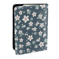 thumbnail image 1 of Rateoe Blue Flower Pattern Passport Holder Wallet Leather Mulit-purpose Travel Wallet Credit Cards Case ,Passport Cover for Women Men-6.5 in, 1 of 5