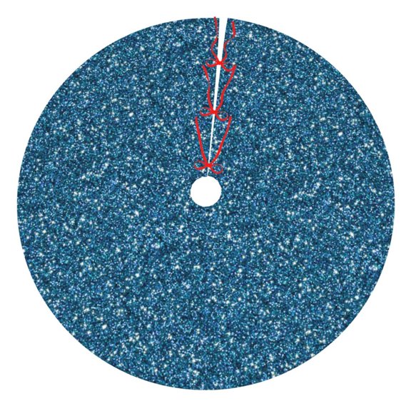 Rateoe Blue Glitter Print Christmas Tree Skirt 36" for Xmas Holiday New Year Party Circle Tree Mat Ornaments Decoration