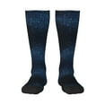 thumbnail image 1 of Rateoe Blue Glitter Retro Pattern Women’s Knee High Crew Socks,Trouser Socks Comfortable, Breathable, Moisture-Wicking and Soft, 1 of 6