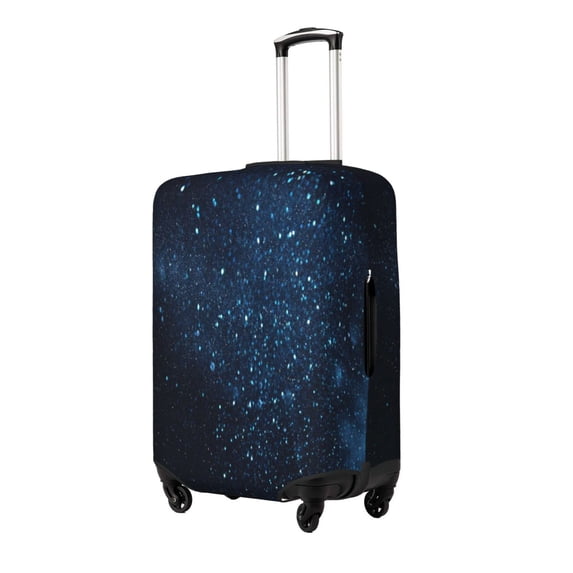 Rateoe Blue Glitter Retro Printed Luggage Cover, Suitcase Protector Fits 18-32 Inch Luggage-X-Large