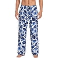 thumbnail image 1 of Rateoe Blue Ink Flowers Pattern Men’s Ultra-Soft Comfy Pajama Lounge Pants Sleepwear,Comfortable Lounge Wear,lightweight Pajamas, Casual Home Wear-XX-Large, 1 of 6