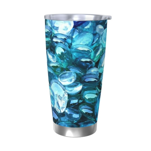 Rateoe Blue Kyanite Printed Car Guy Gifts for Men Women Tumbler - 20oz/590ml Double Wall Vacuum Insulated Stainless Steel Travel Tumbler Cups with Lid & Straw-Without Straw