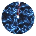 thumbnail image 1 of Rateoe Blue Lightning Print Christmas Tree Skirt 48" for Xmas Holiday New Year Party Circle Tree Mat Ornaments Decoration, 1 of 7