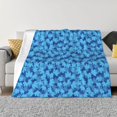 thumbnail image 1 of Rateoe Blue Maple Leaf Pattern Flannel Throw Blanket, Ultra-soft Blanket for Bed, Couch, Car, Hypoallergenic Anti-pilling blanket-80"x60"(Horizontal), 1 of 6