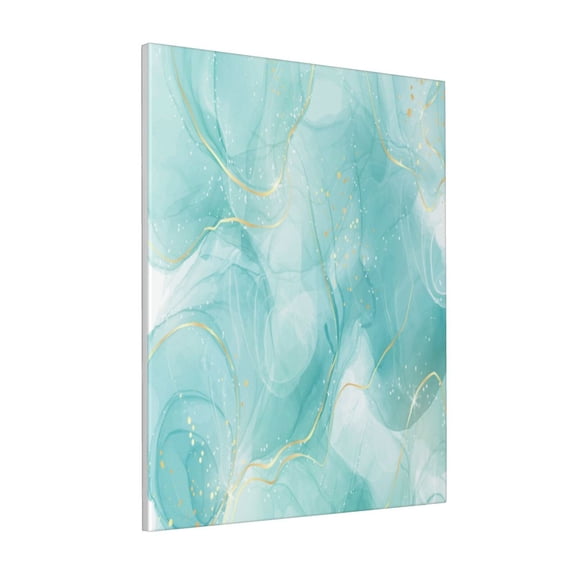 Rateoe Blue Marble Pattern Decorative Picture – Unique Modern Wall Art, Ready-to-Hang Canvas Print for Home (Vertical)