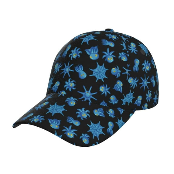 Rateoe Blue Octopus Pattern Men’s Baseball Cap – Adjustable Curved Brim Hat, Soft Cotton Sports Cap for Outdoor, Casual, and Everyday Wear, Comfortable & Breathable