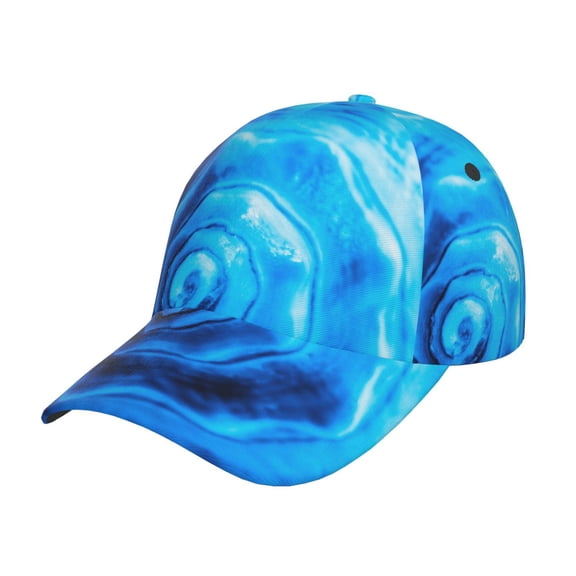 Rateoe Blue Shell Pattern Men’s Baseball Cap – Adjustable Curved Brim Hat, Soft Cotton Sports Cap for Outdoor, Casual, and Everyday Wear, Comfortable & Breathable