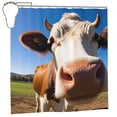thumbnail image 1 of Rateoe Blue Sky Meadow Cute Cow Shower Curtain - Fancy Bathroom Shower Curtain Sets - Waterproof Shower Curtain with Hooks with 12 Plastic Hooks 72x72 Inches, 1 of 5