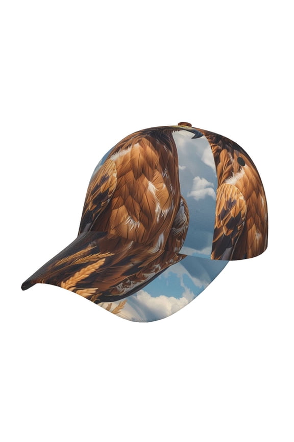 Blue Sky White Cloud Eagle Pattern Mens Baseball Cap Adjustable Curved Brim Hat, Soft Cotton Sports Cap for Outdoor, Casual, and Everyday Wear, Comfortable & Breathable