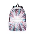 thumbnail image 1 of Rateoe Blue Swirl Fireworks Pattern Canvas College Laptop Backpack,Travel Daypack,Durable Rucksack Travel Notebook Bag School Backpack Book Bag for Men Women-Medium, 1 of 7