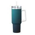 thumbnail image 1 of Rateoe Blue and Teal Gradient Printed 40OZ Ice Bully With Handle - Stainless Steel Travel Cup Portable for Hot & Cold Drinks, Travel, Gym, Home, and Outdoor Activities, 1 of 8