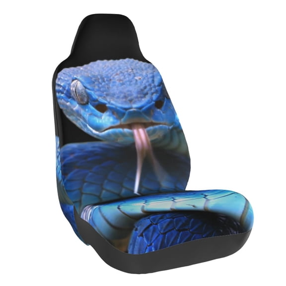 Rateoe Blue Viper Snake 2 Print Car Seat Cover,Elastic Car Seat Protector,Washable Durable Automotive Seat Cover Car Interior Accessories