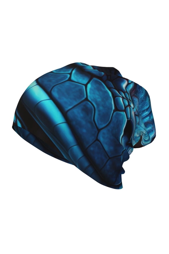 Blue Viper Snake Closeup Face Kids Beanie Warm Knit Beanie Hats Boys Girls Winter Hat Soft Slouchy Hats for Kids