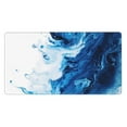 thumbnail image 1 of Rateoe Blue White Fluid Art Print Mouse Pad - Extended Large Gaming Mousepad,Non-Slip Stitched Edge,16x29.5 Inch, 1 of 8