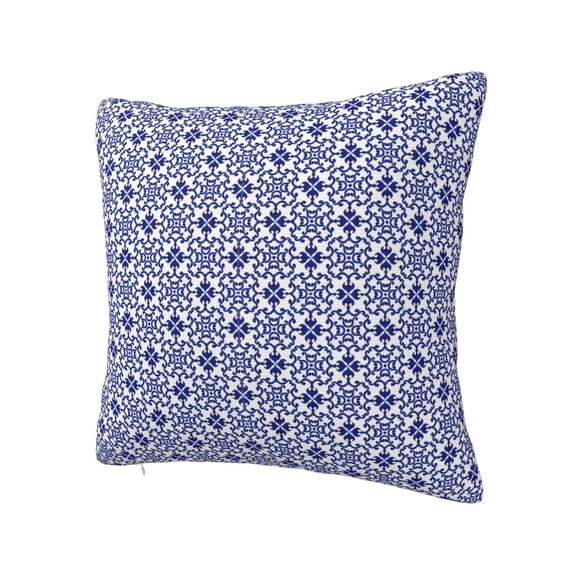 Rateoe Blue And White Porcelain Chinaware Pattern Throw Pillow Cover Premium Pillow Stuffer Sham Square for Decorative Cushion Bed Couch Sofa(Pillow insert not included)
