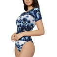 thumbnail image 1 of Rateoe Blueberry Printed Women Rash Guard Short Sleeve,Tummy control Swimsuit Surfing Swimsuit Bathing Suit Short-sleeved Onesie UPF 50+, 1 of 6