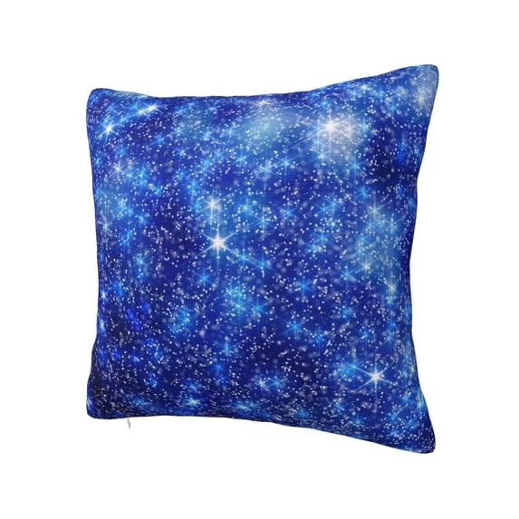 Rateoe Blurred Star Snow Christmas Pattern Throw Pillow Cover Premium Pillow Stuffer Sham Square for Decorative Cushion Bed Couch Sofa(Pillow insert not included)