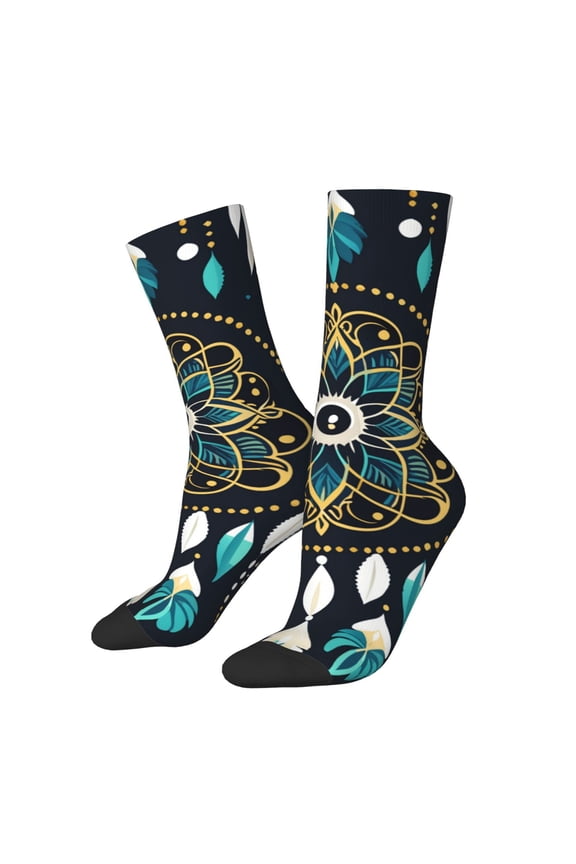 Boho Dreamcatcher for Women Casual Calf Socks - Cute Crew Socks - Thin Soft Above Ankle Socks Size 5-11