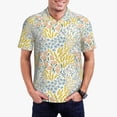 thumbnail image 1 of Rateoe Boho Pattern Men's Short Sleeve Polo Shirts, Golf Polo Shirts Short Sleeve Performance Moisture Wicking Dry-3X-Large, 1 of 6